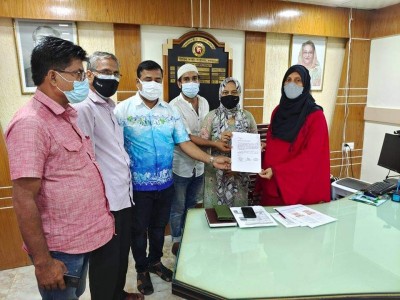 বরগুনা সিভিল সার্জন এর কাছে বাড়ি থেকে করোনা টেস্টের নমুনা সংগ্রহ করার আবেদন